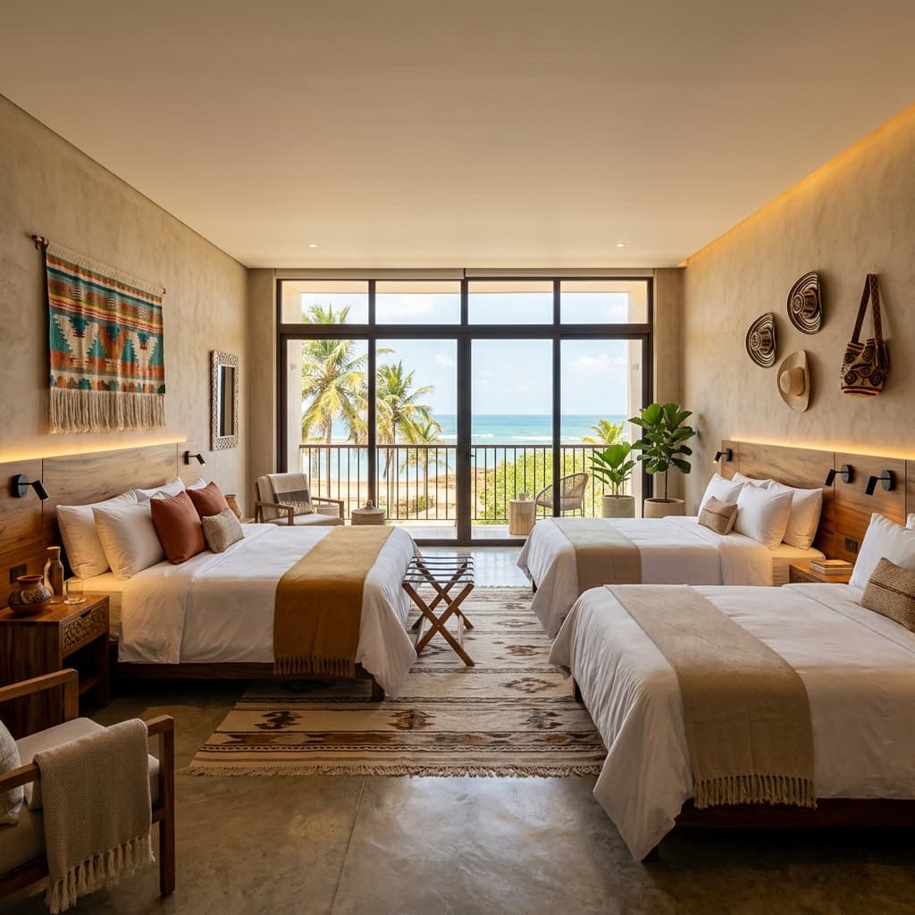 Habitación Familiar Superior del Hotel Kabod con vistas